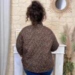 Veste léopard matelassée femme T40-T48 - camel - 48