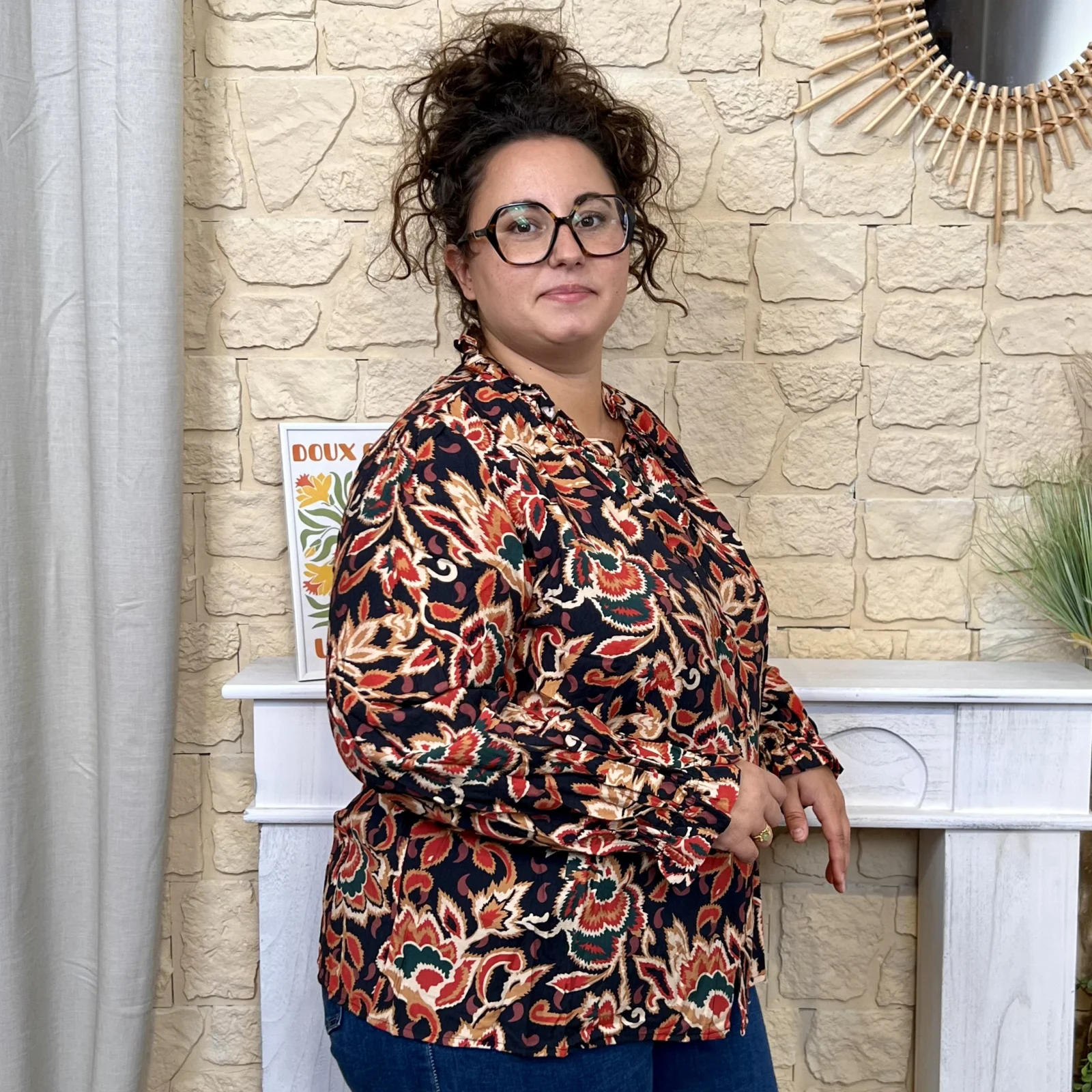 Chemisier imprimé floral femme MAËLLE T40-T48