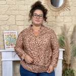 Blouse col victorien imprimé animalier CHRISTY T44-T52