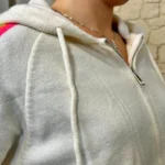 Gilet zippé à capuche femme MAËLLE - ecru - taille-unique