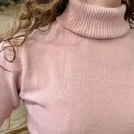 Pull col roulé épais femme VOGGO - rose-poudre - 44