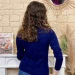 Pull col roulé épais femme VOGGO - marine - 44