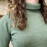 Pull col roulé épais femme VOGGO - kaki - 44