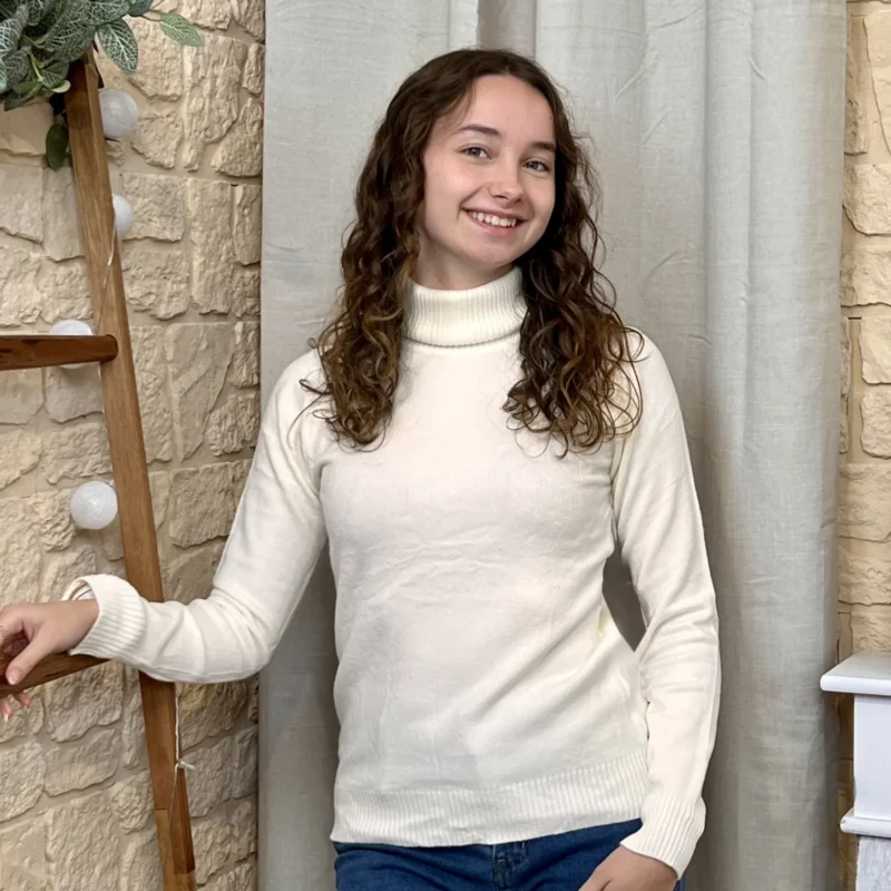 Pull col roulé épais femme VOGGO - ecru - 44