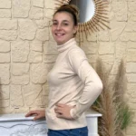 Pull col roulé fin femme VOGGO - beige - 44