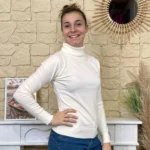 Pull col roulé fin femme VOGGO - ecru - 44