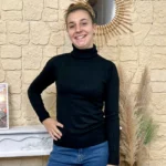 Pull col roulé fin femme VOGGO - noir - 44