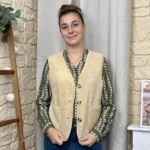 Gilet sans manches effet mouton femme - beige - taille-unique