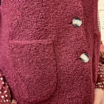 Gilet sans manches effet mouton femme - bordeaux - taille-unique