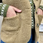 Gilet sans manches effet mouton femme - camel - taille-unique