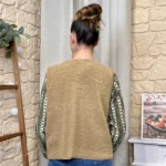 Gilet sans manches effet mouton femme - camel - taille-unique