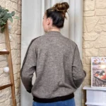 Gilet zippé sportswear femme à rayures - marron-clair - taille-unique