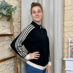 Gilet zippé sportswear femme à rayures - noir - taille-unique