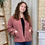 Veste/Manteau bouclette femme boutonnée - vieux-rose - 38