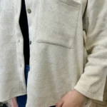 Chemise en velours femme - ecru - taille-unique