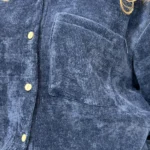 Chemise en velours femme - marine - taille-unique