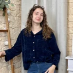 Chemise en velours femme - marine - taille-unique