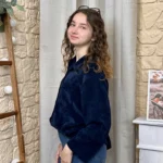 Chemise en velours femme - marine - taille-unique