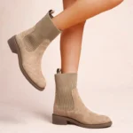 Bottines à tige côtelée femme LADY T36–T41 - beige - 41