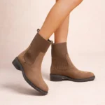 Bottines à tige côtelée femme LADY T36–T41 - camel - 41