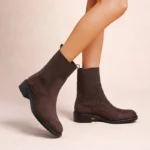 Bottines à tige côtelée femme LADY T36–T41 - marron - 41