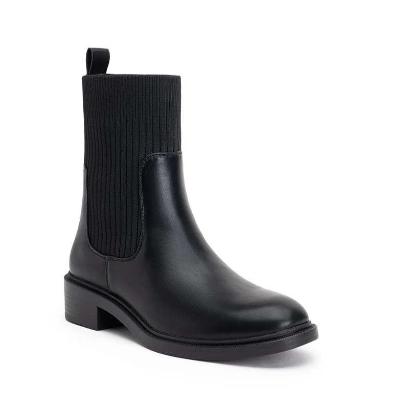 Bottines à tige côtelée femme LADY T36–T41 - noir - 41