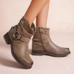 Bottines motardes à brides femme LADY T36–T41 - taupe - 41