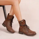 Bottines à lacets et zip femme LADY T36–T41 - camel - 41