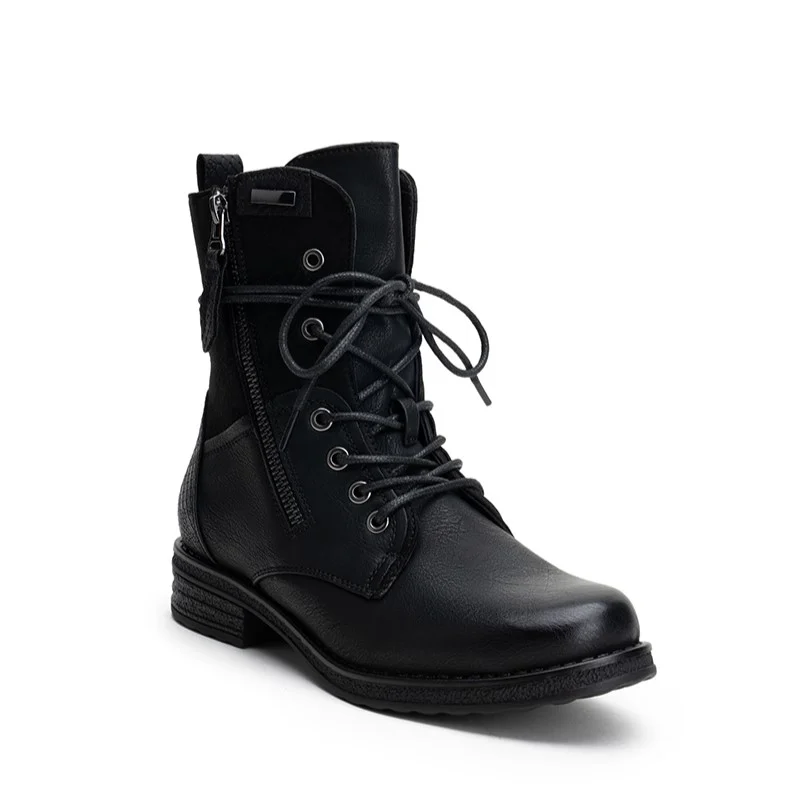 Bottines à lacets et zip femme LADY T36–T41 - noir - 41