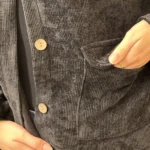 Veste courte velours côtelé femme - noir - taille-unique