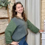 Chemisier rayé multicolore femme - vert-olive - taille-unique