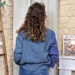 Chemisier rayé multicolore femme - bleu - taille-unique