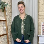 Veste boutons fantaisie femme