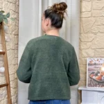 Veste boutons fantaisie femme - kaki - taille-unique