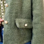 Veste boutons fantaisie femme - kaki - taille-unique