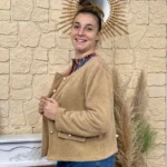 Veste boutons fantaisie femme - camel - taille-unique
