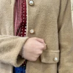 Veste boutons fantaisie femme - camel - taille-unique