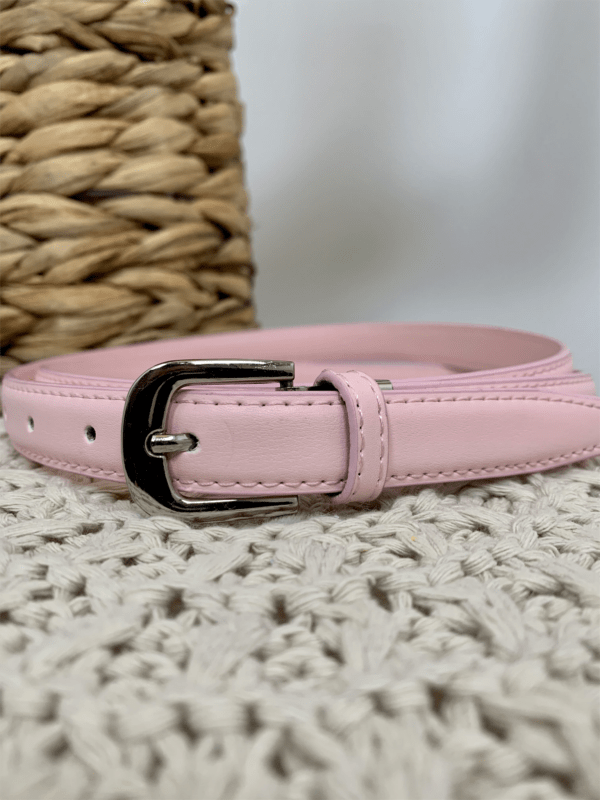 V696- Ceinture sécable 1.8cm - rose-pale - taille-unique