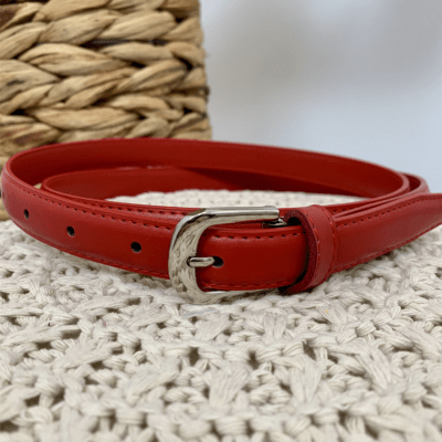 V696- Ceinture sécable 1.8cm - rouge - taille-unique-grande-taille