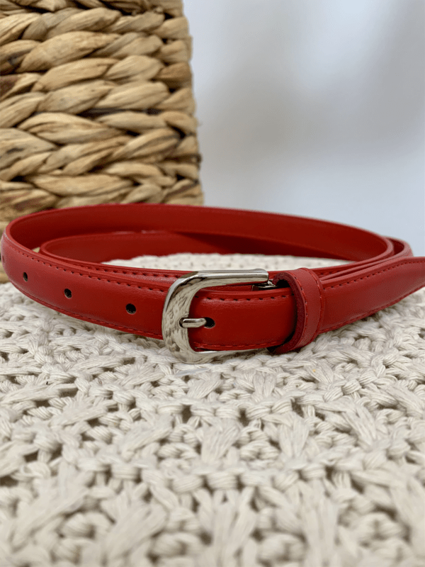 V696- Ceinture sécable 1.8cm - rouge - taille-unique-grande-taille