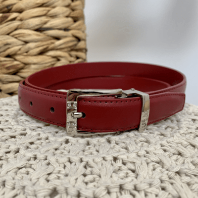V699- Ceinture sécable 2.2cm - bordeaux - taille-unique-grande-taille