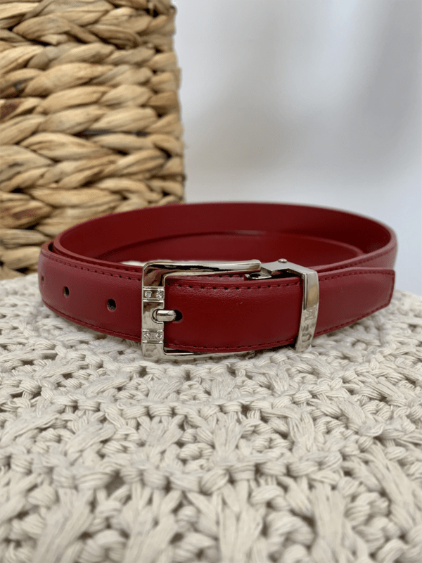 V699- Ceinture sécable 2.2cm - bordeaux - taille-unique-grande-taille