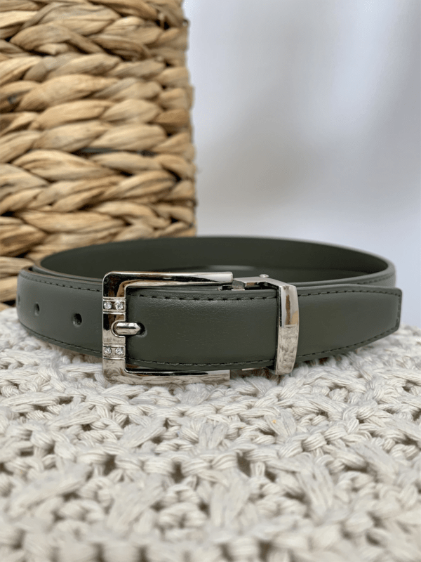 V699- Ceinture sécable 2.2cm - kaki - taille-unique-grande-taille