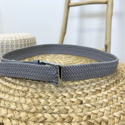 V697- Ceinture élastiquée - gris - taille-unique-grande-taille