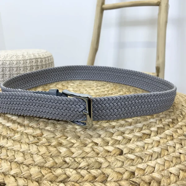 V697- Ceinture élastiquée - gris - taille-unique-grande-taille