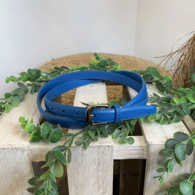 V696- Ceinture sécable 1.8cm - bleu-royal - taille-unique