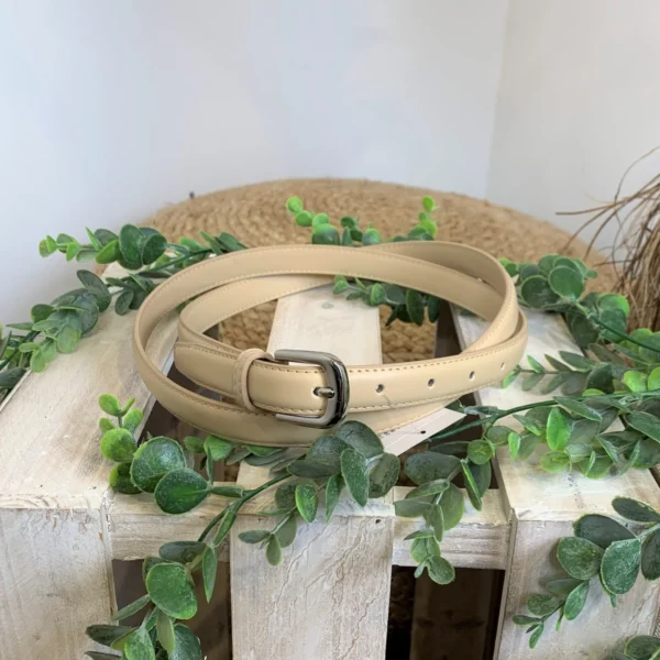 V696- Ceinture sécable 1.8cm - beige - taille-unique
