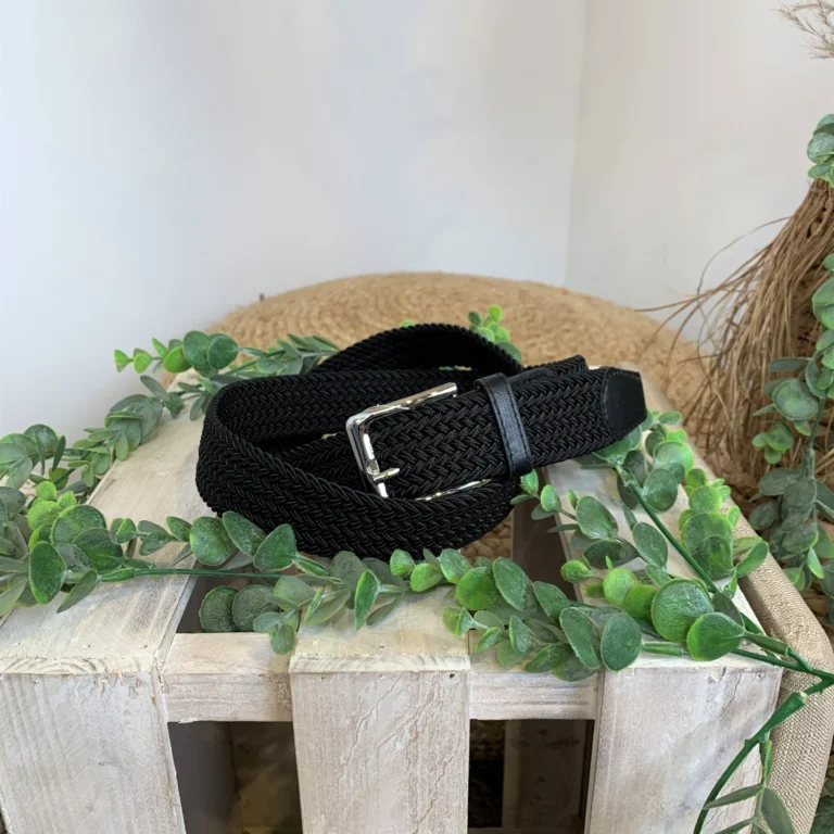 V697- Ceinture élastiquée - marron-fonce - taille-unique-grande-taille