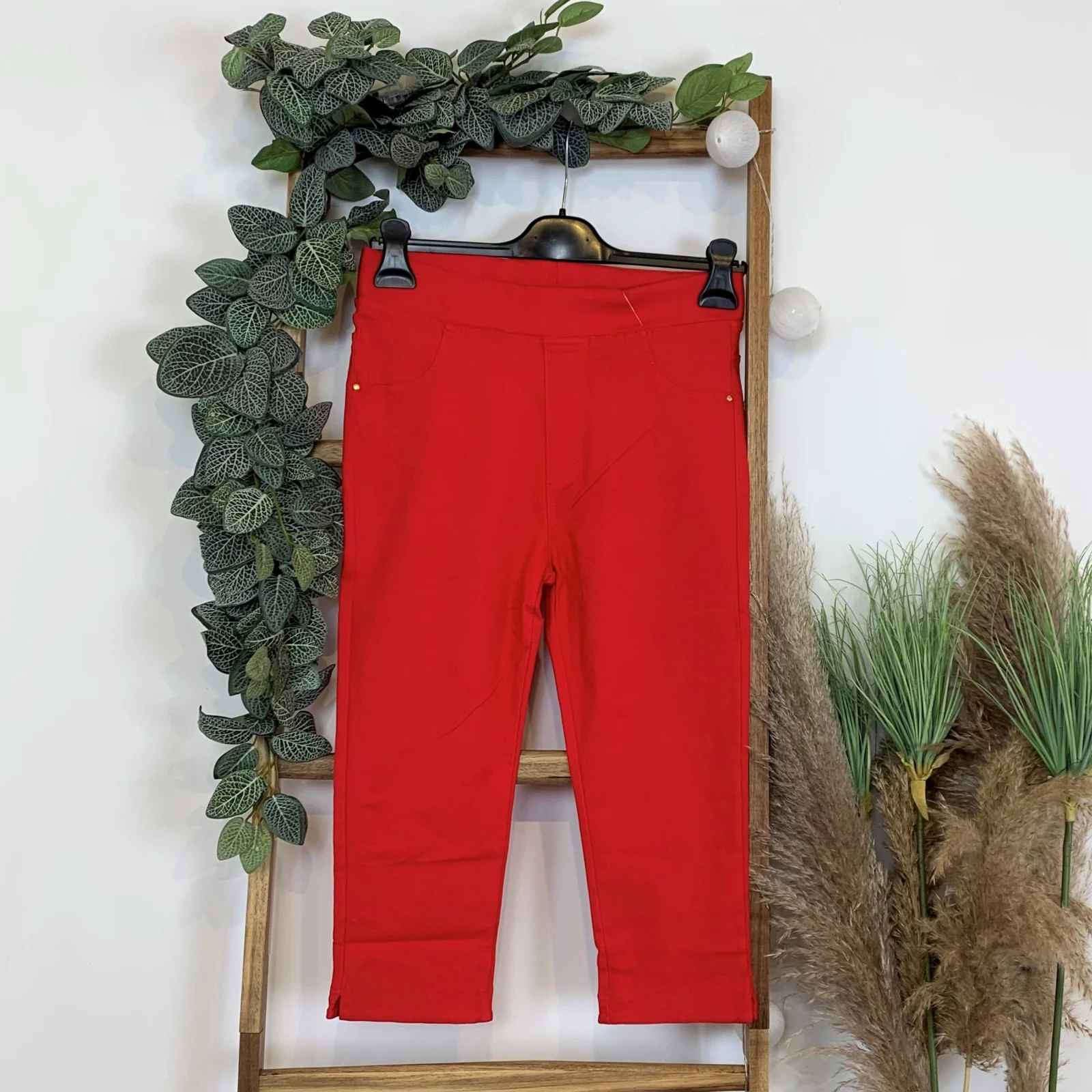 T618- Tregging Court taille haute (T1-T6) - rouge - 52