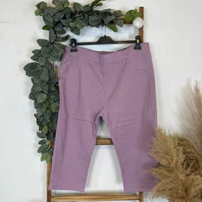 T618- Tregging Court taille haute (T1-T6) - violet - 52